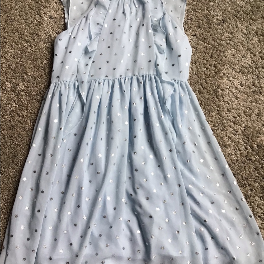 Oshkosh Girls' Light Blue Sparkle Dot Dress size 12